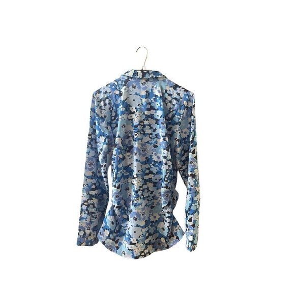 NWT Rails Lisa Top in Blue White Black Zinnia Button Up Size Large - Picture 9 of 13
